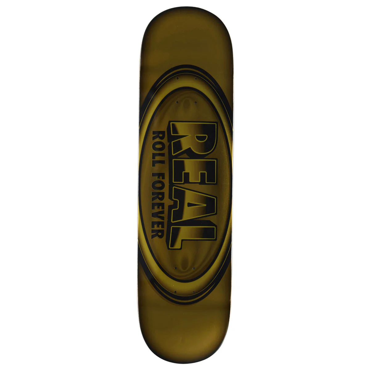 Real DBX Oval Team Skateboard Deck - Yellow - 8.38"