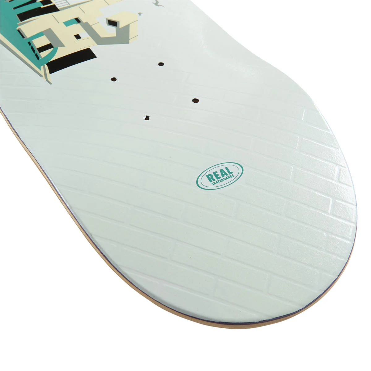 Real EMB Team Skateboard Deck - White - 8.25" - Image 3