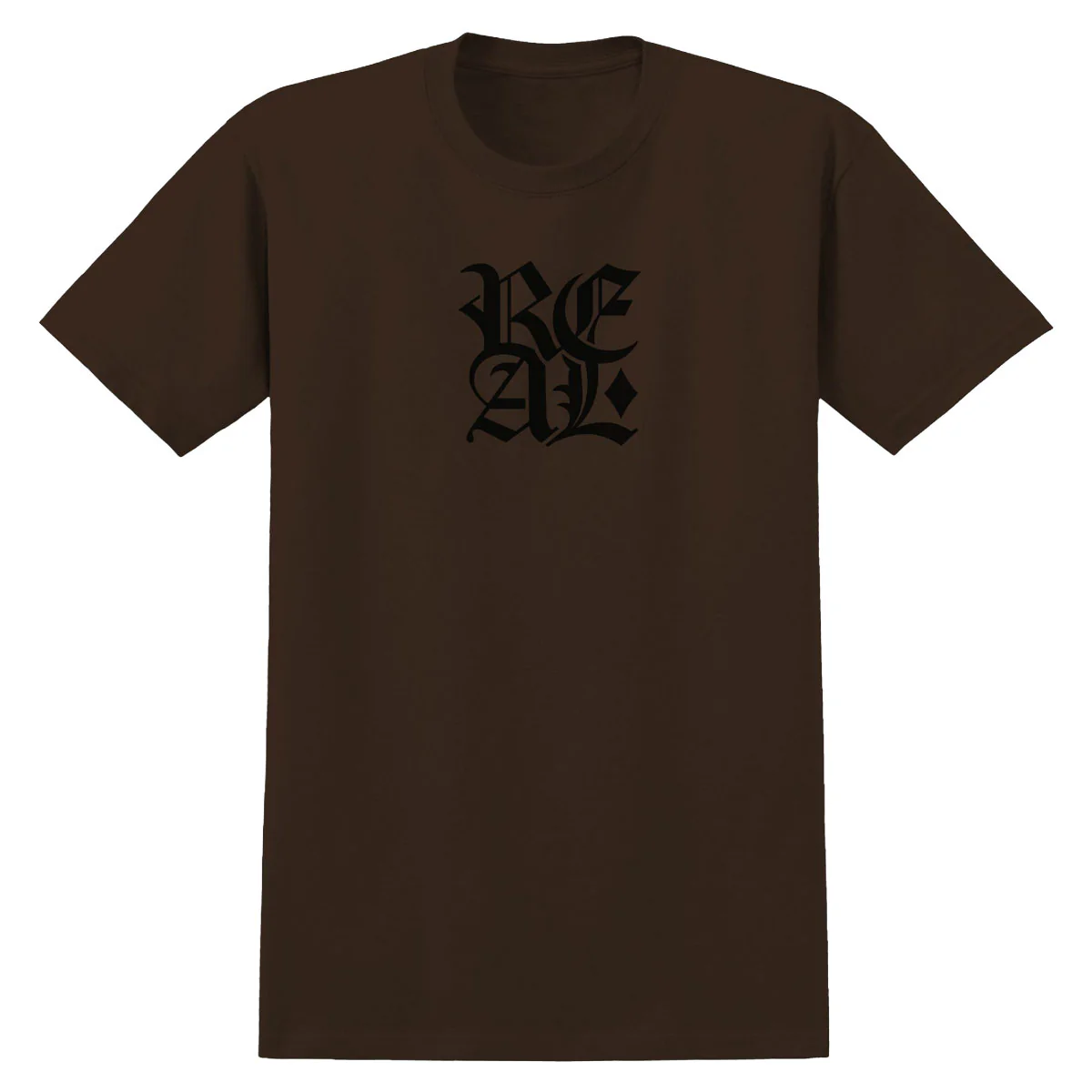 Real Stacked T-Shirt - Dark Chocolate/Black