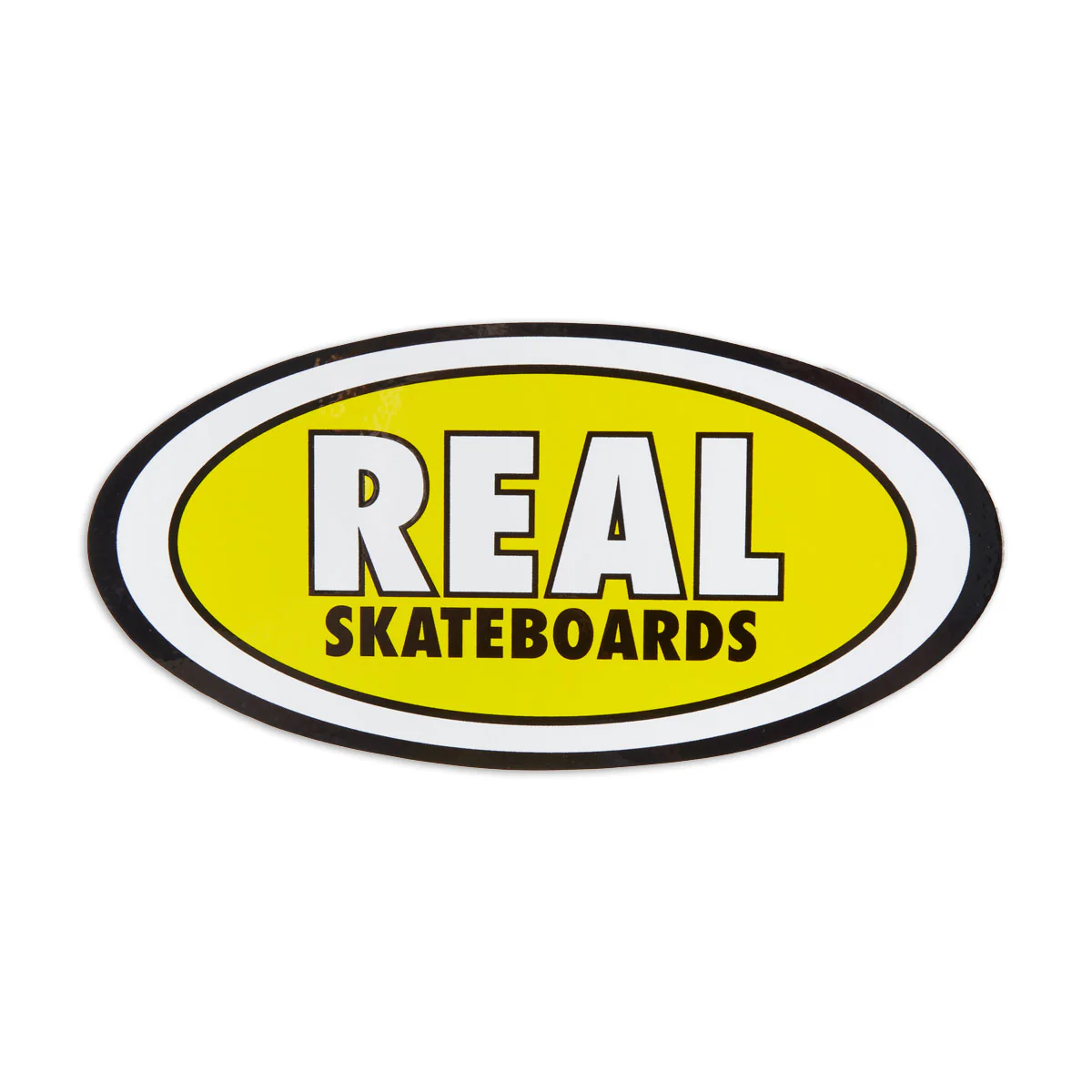 Real Staple Oval MD Sticker - Yellow