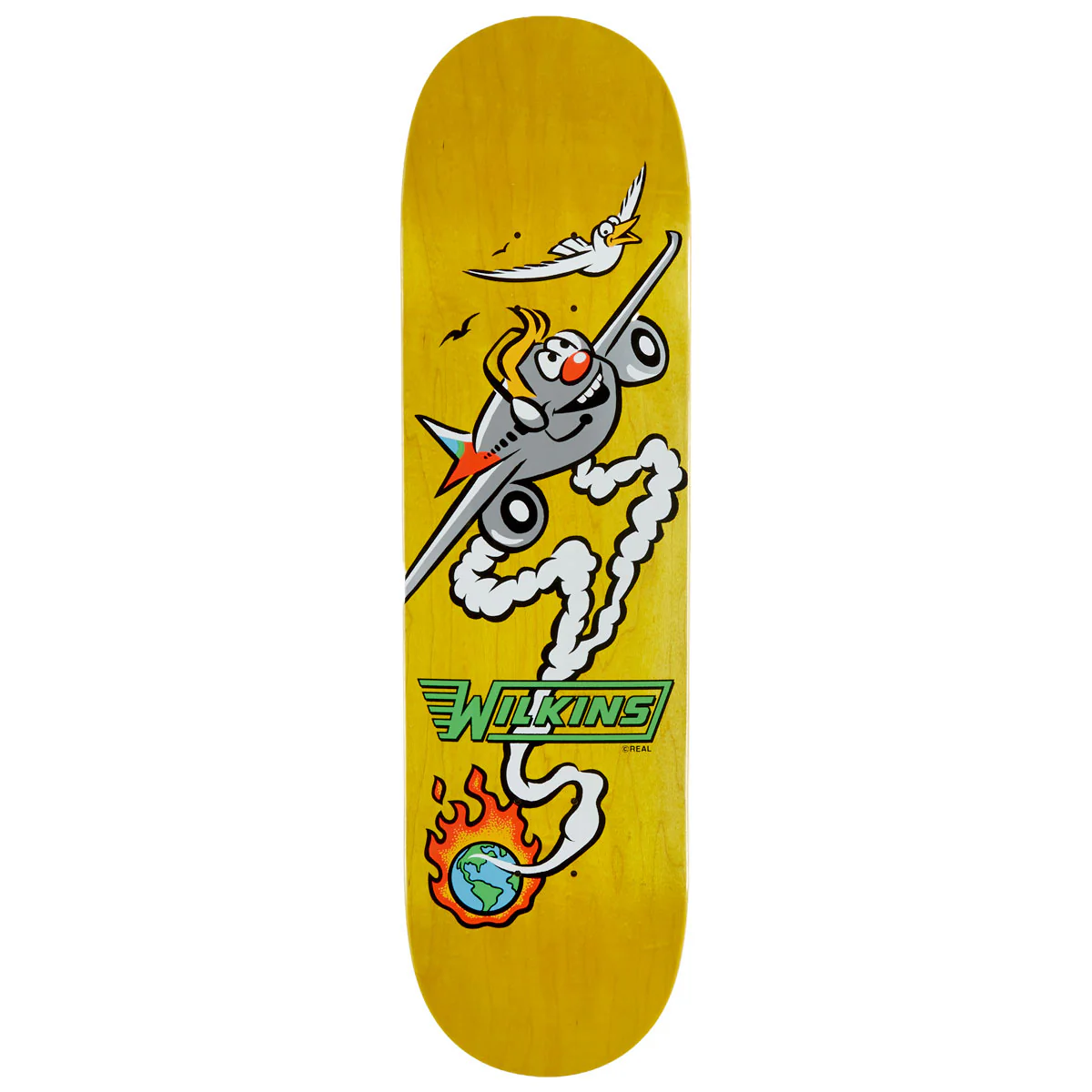Real Wilkins Mascot Skateboard Deck - Yellow - 8.50"