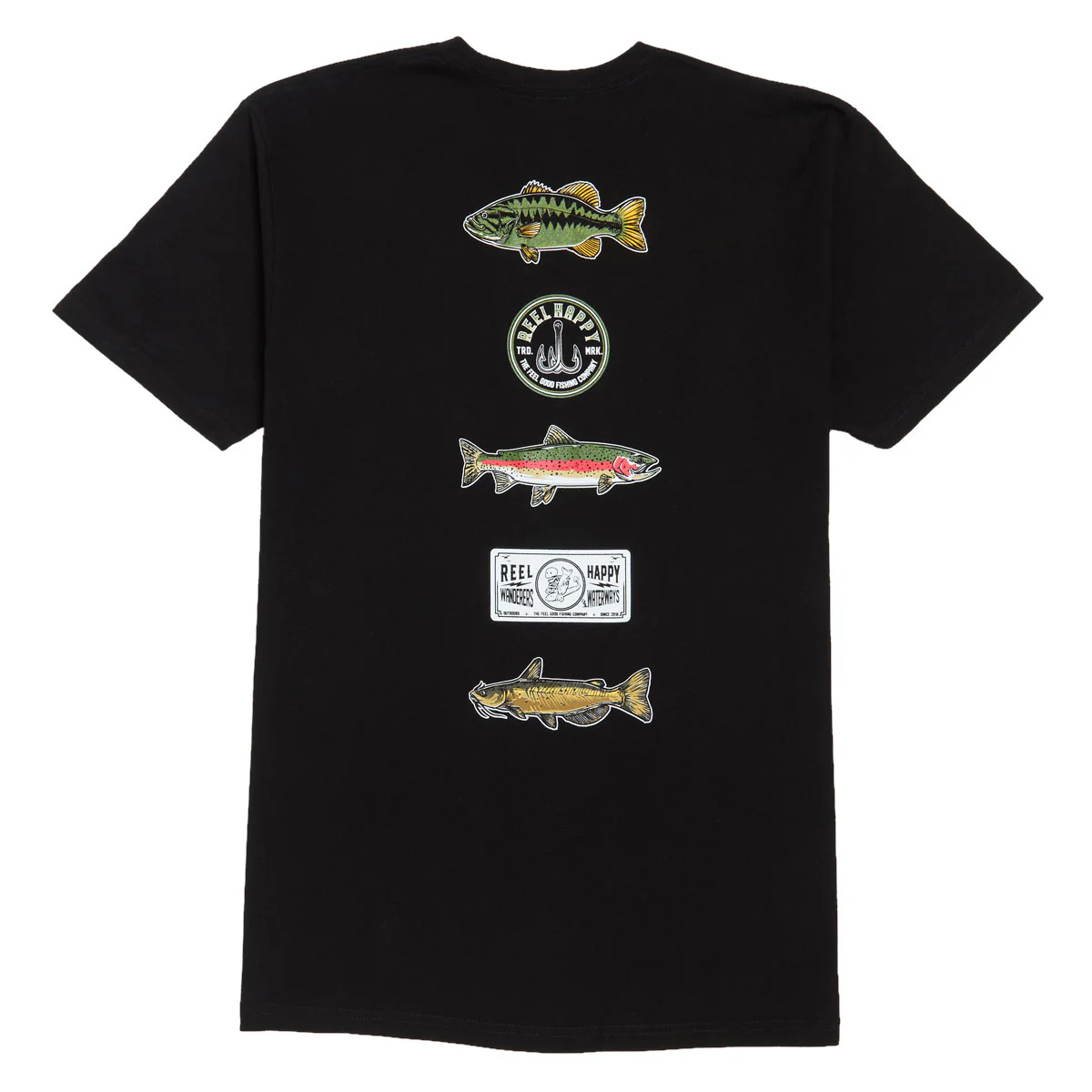 Reel Happy Freshies T-Shirt - Black