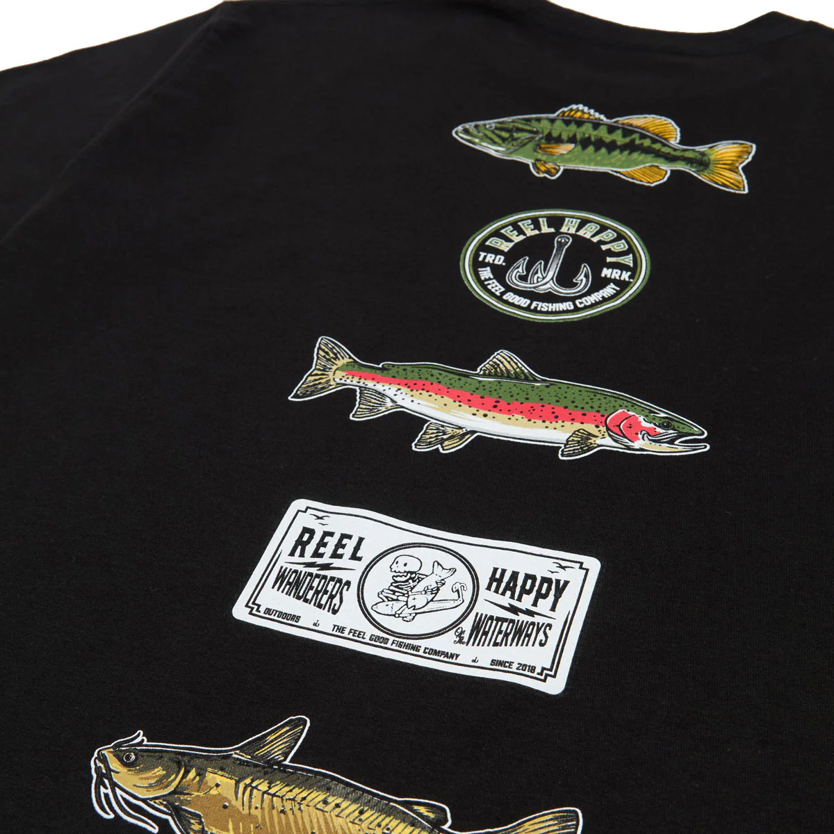 Reel Happy Freshies T-Shirt - Black - Image 3