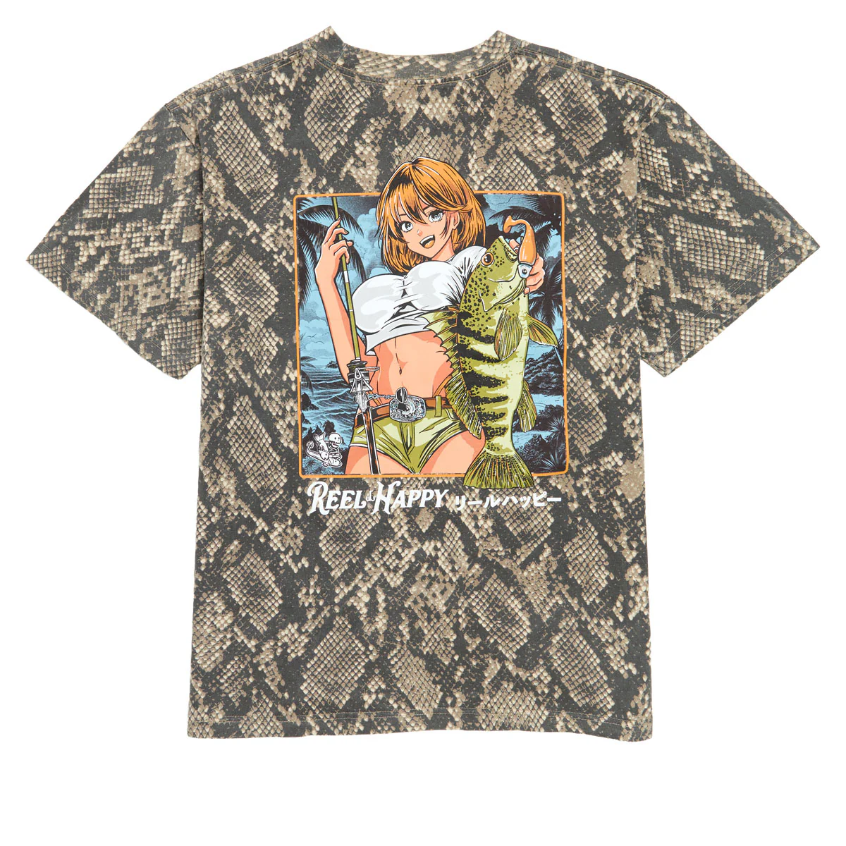 Reel Happy Hanten No Aru T-Shirt - Rattlesnake Camo