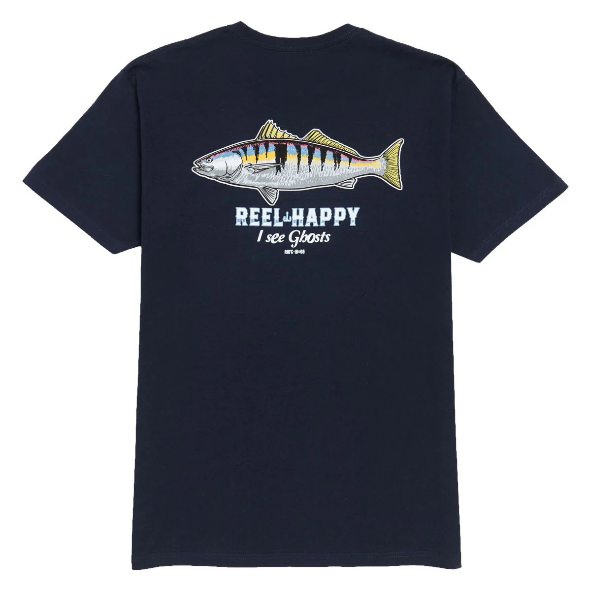 Reel Happy I See Ghosts T-Shirt - Navy