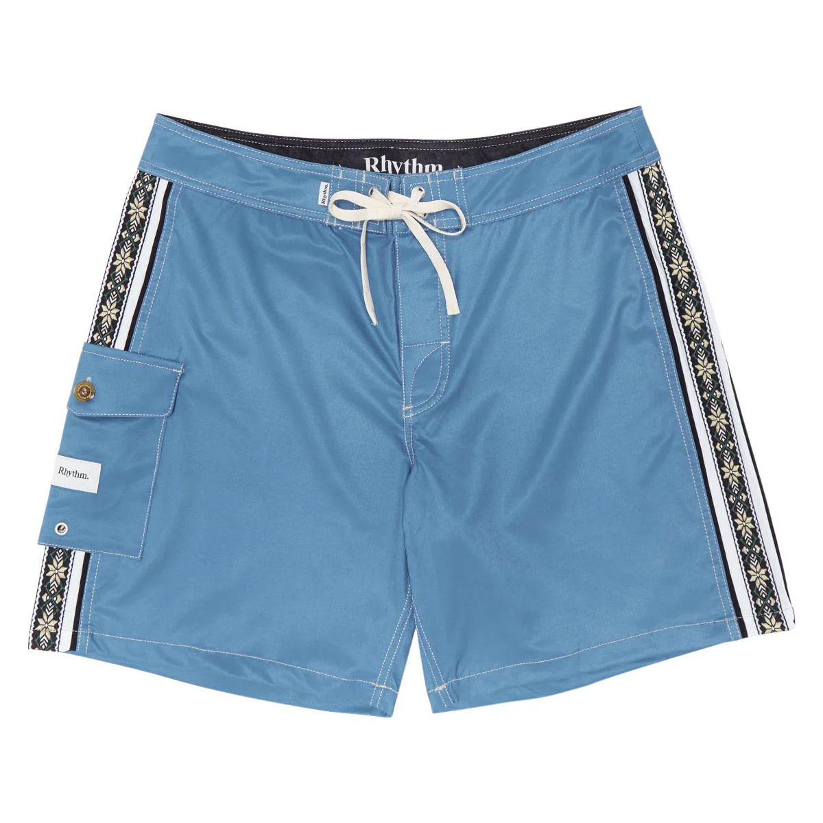 Rhythm Panel Stripe Boardshorts - Mineral Blue