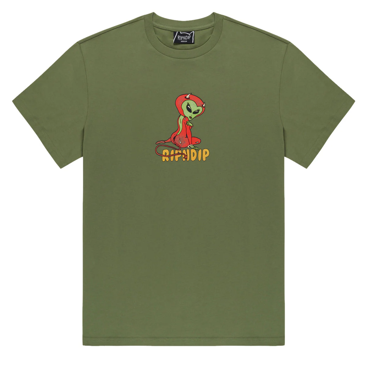 RIPNDIP Devil Alien T-Shirt - Dusty Forest