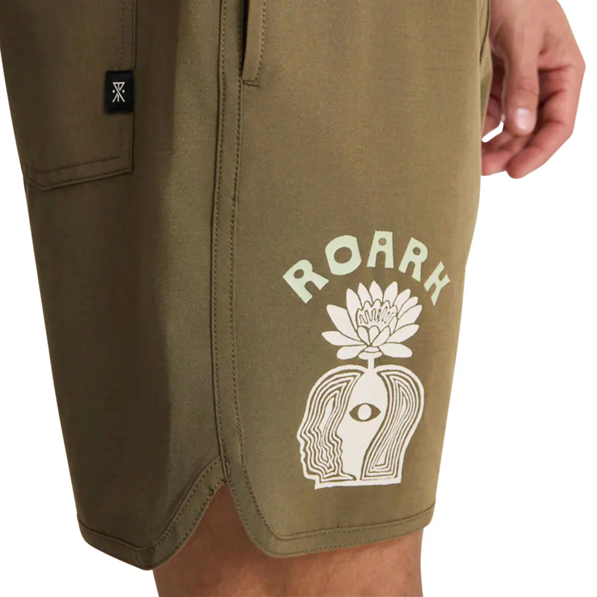 Roark Chiller Scallop Boardshorts - Military - Image 6