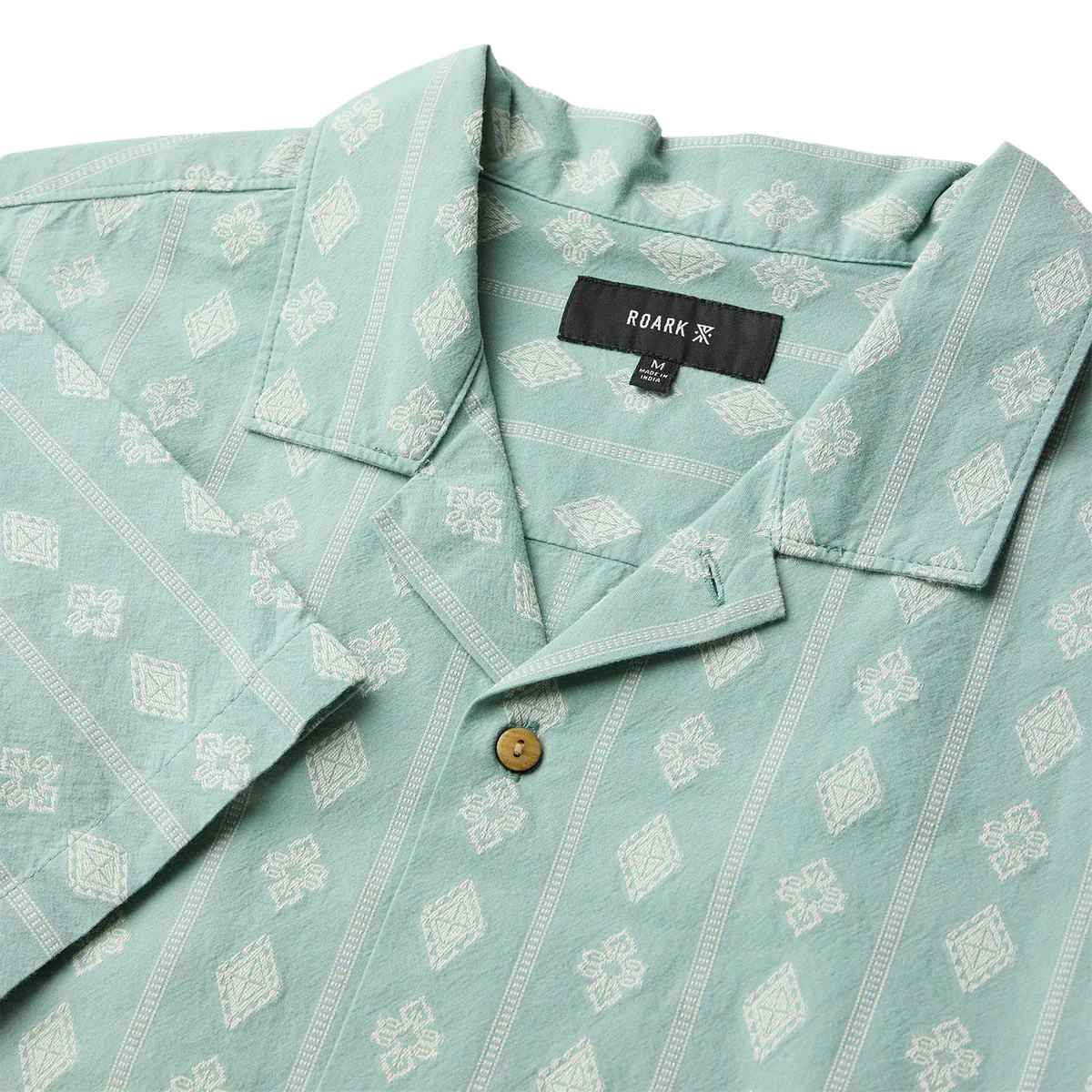 Roark Gonzo Woven Shirt - Hazy Blue Jacquard - Image 3