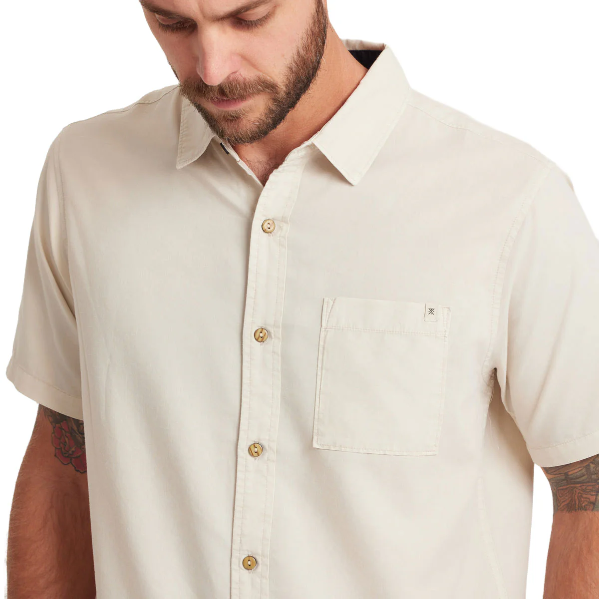 Roark Made To Fade Shirt - Washed Bone - Image 3