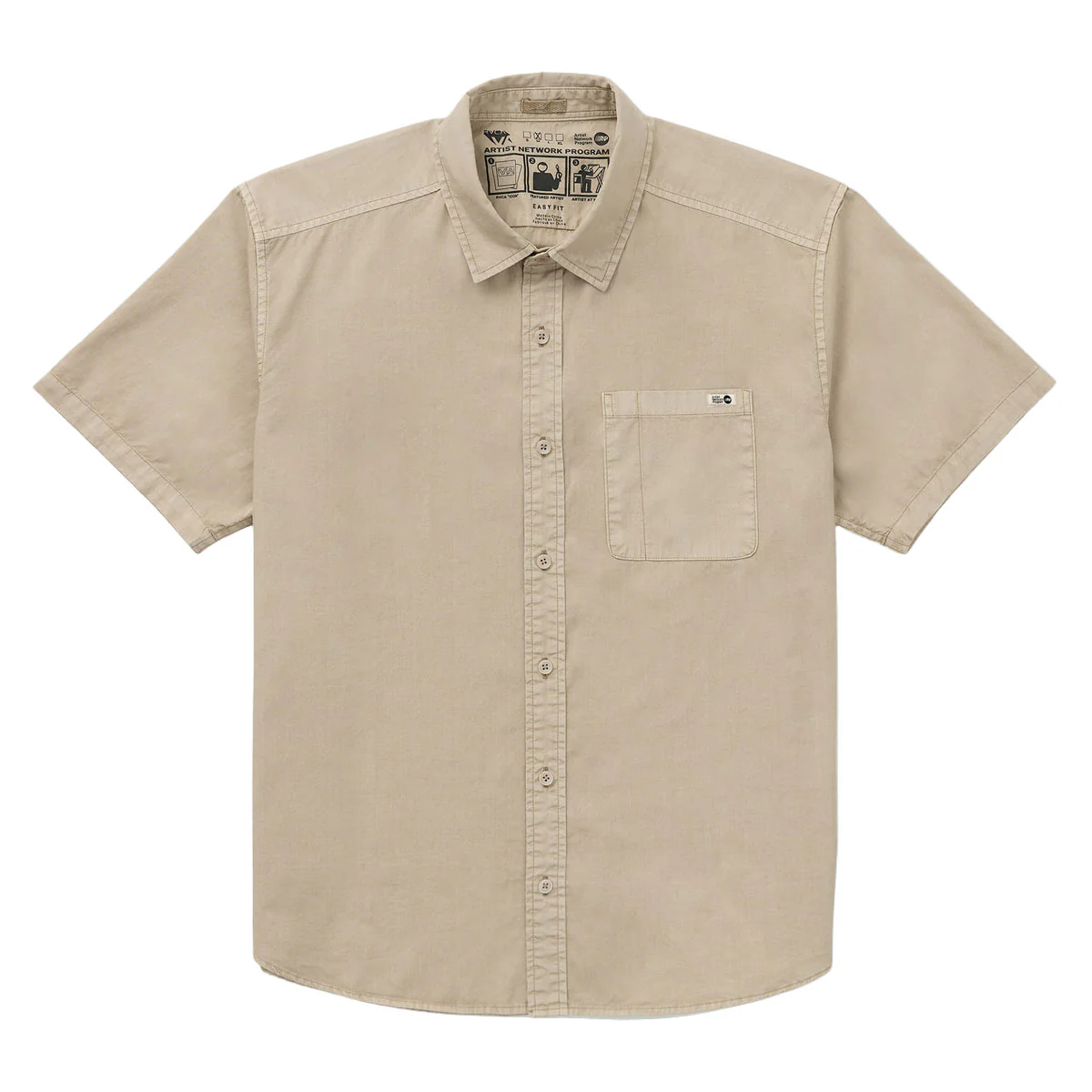 RVCA ANP Short Sleeve Shirt - Light Khaki - Image 5