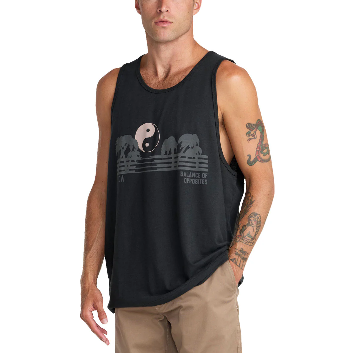 RVCA Balance Horizon Tank Top - Pirate Black - Image 5