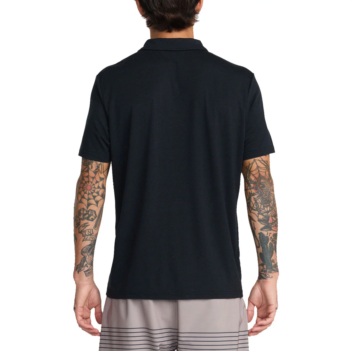 RVCA Balance Polo Shirt - Black - Image 2