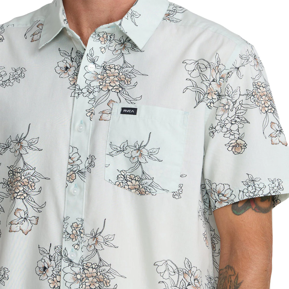 RVCA Botanical Shirt - Green Tea - Image 4