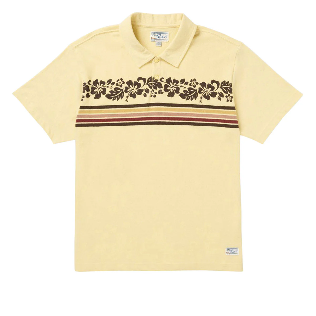 RVCA Cutback Polo Shirt - Butter - Image 5