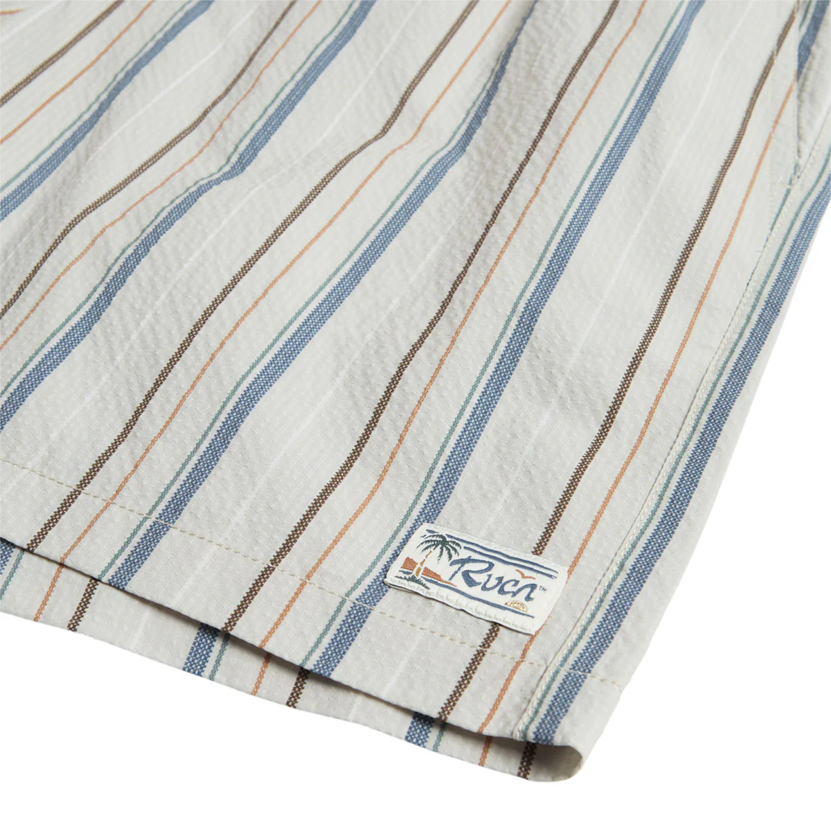 RVCA Exotica Seersucker Elastic 17 Shorts - Light Khaki - Image 5