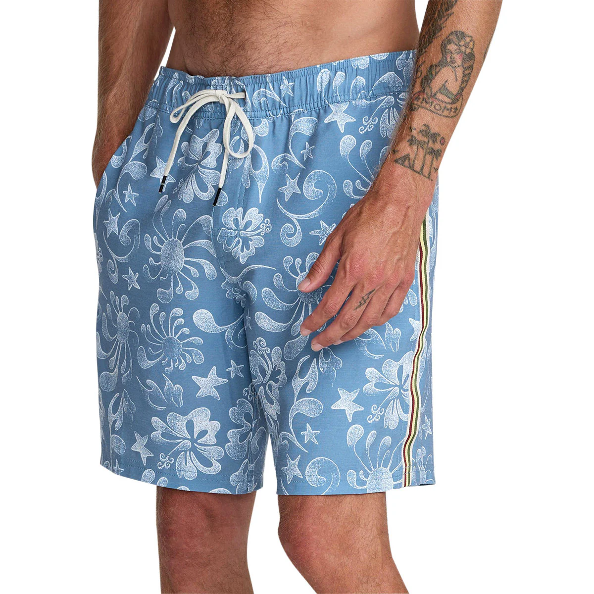 RVCA Local Aloha Elastic 19 Boardshorts - Light Blue - Image 4