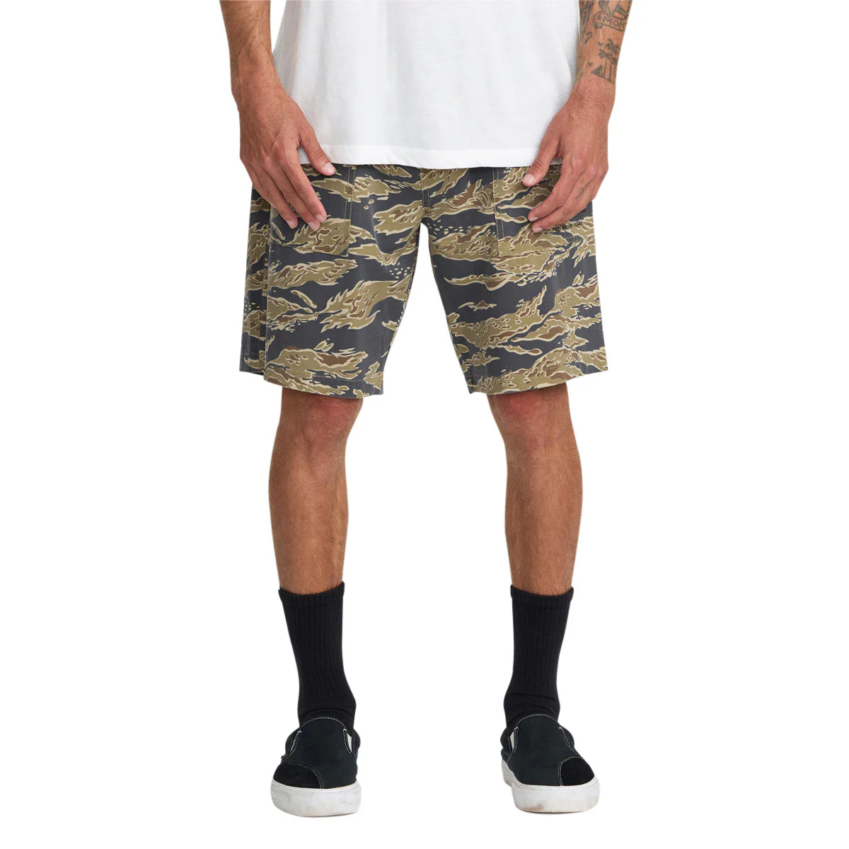 RVCA Mil Utility Shorts - Tiger Camo - Image 2