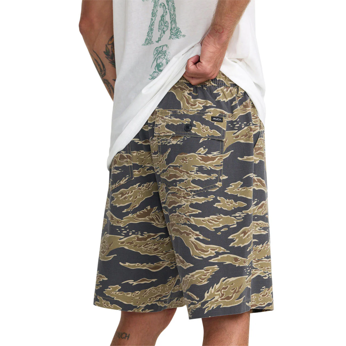 RVCA Mil Utility Shorts - Tiger Camo - Image 4