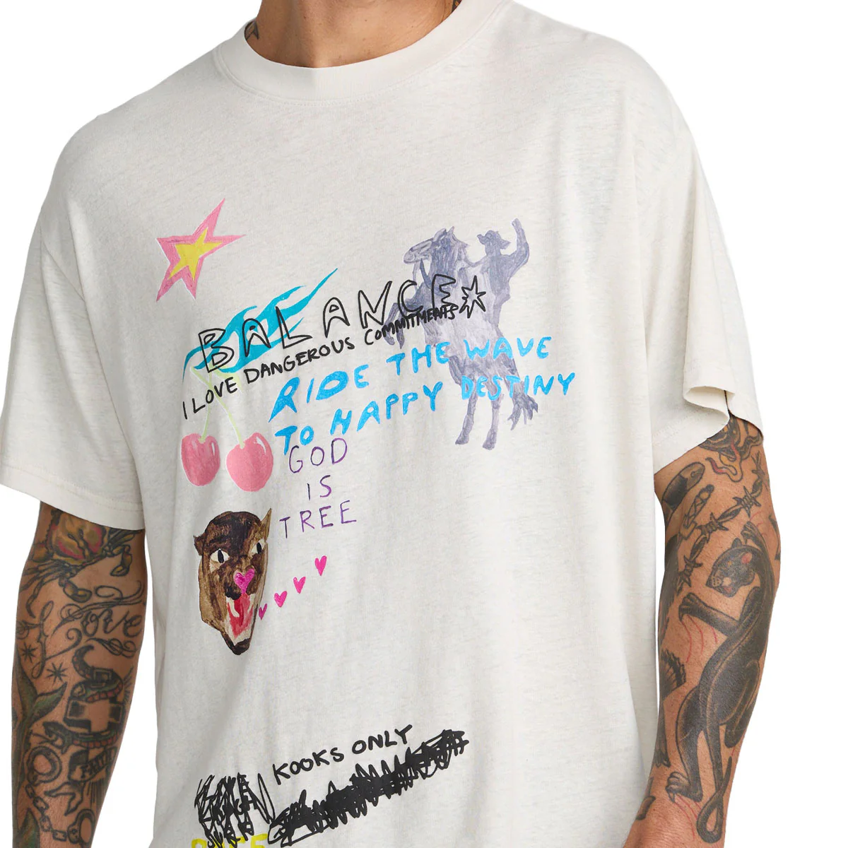 RVCA Ride The Wave Hemp T-Shirt - Ceramic - Image 6
