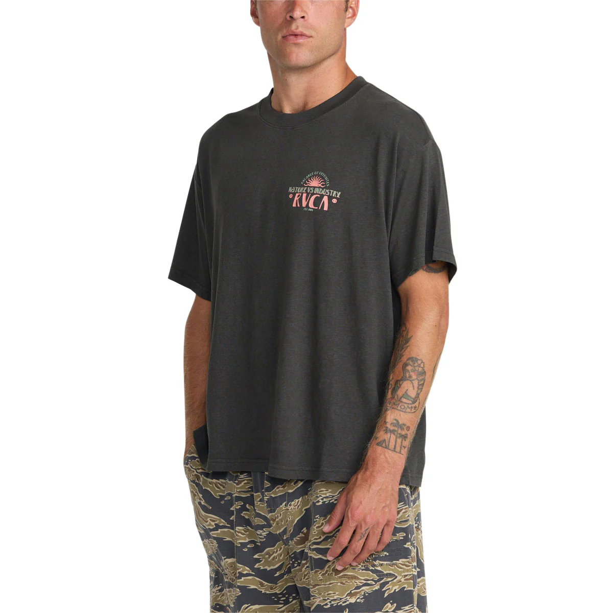 RVCA Sun Industries T-Shirt - Black - Image 4