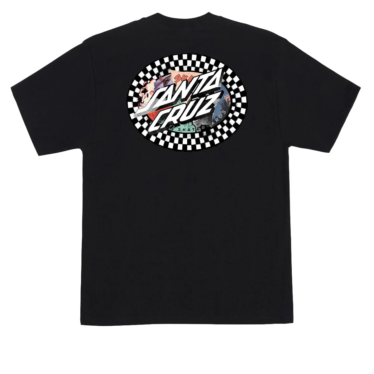 Santa Cruz Collage Oval Dot T-Shirt - Black