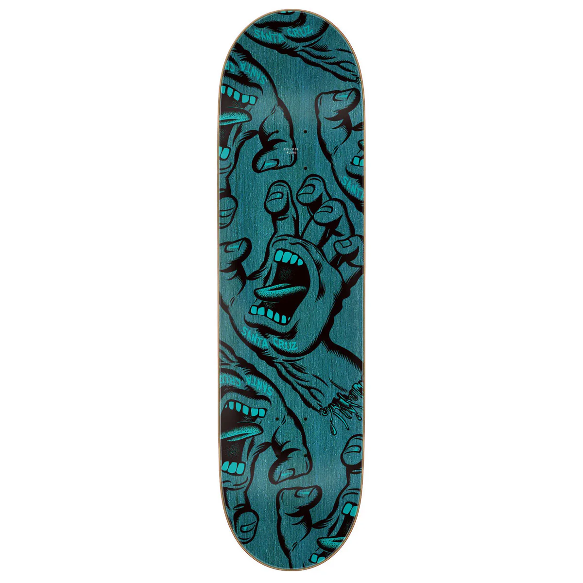 Santa Cruz Crowded Hand Skateboard Deck - 8.25" - Image 2