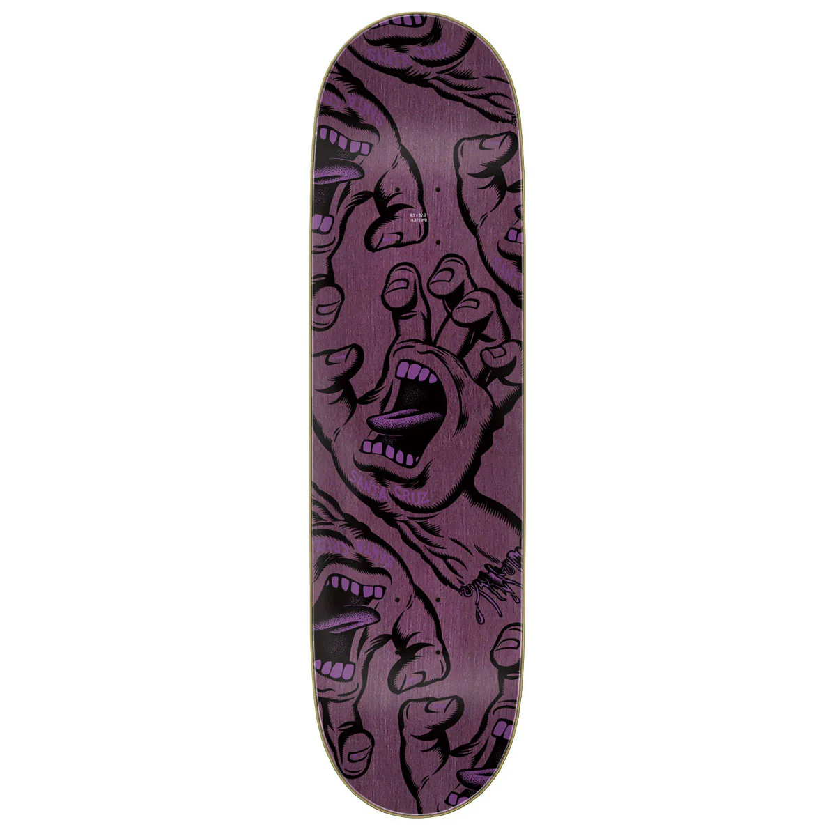 Santa Cruz Crowded Hand Skateboard Deck - 8.50" - Image 2