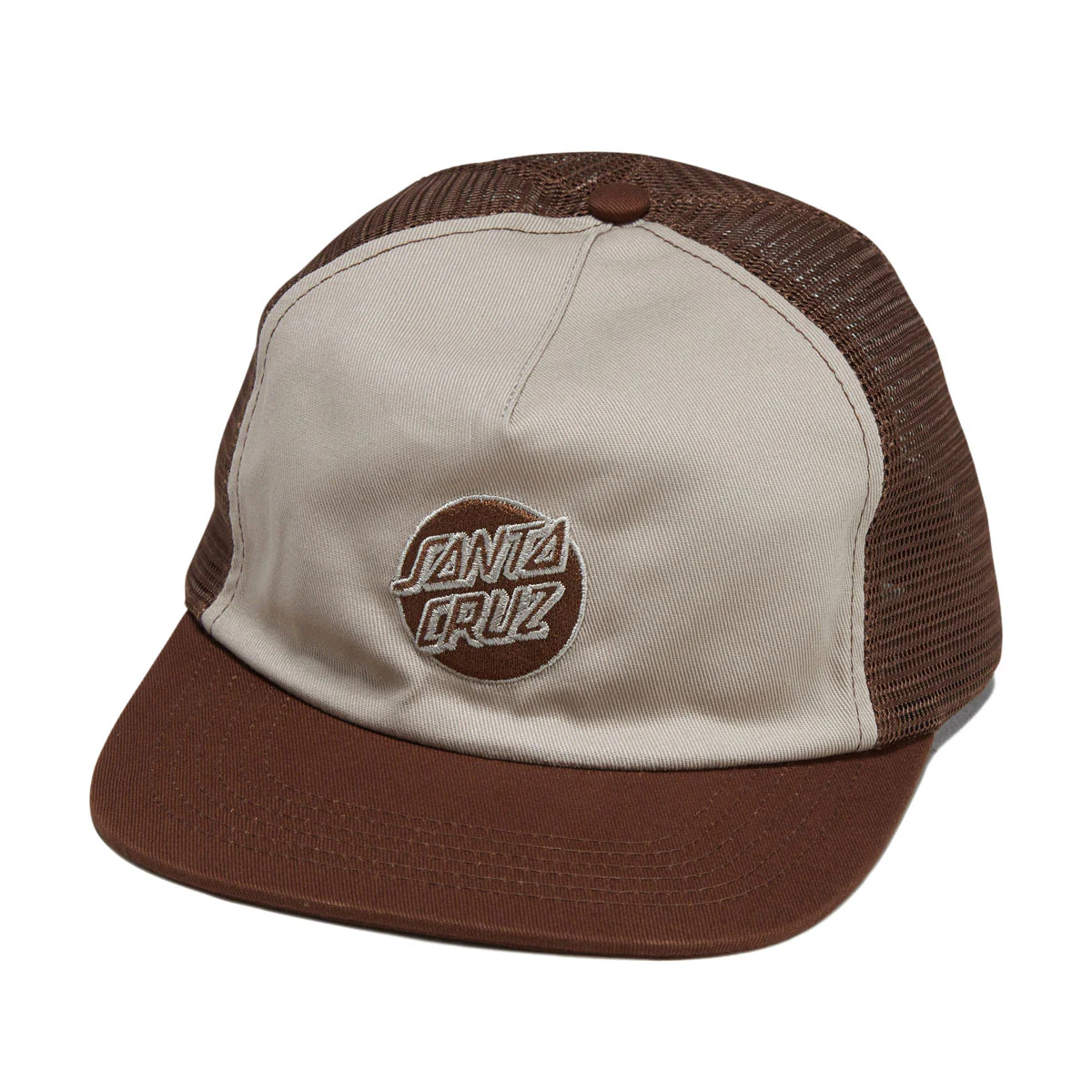 Santa Cruz Cruz Embroidered Snapback Hat - Tan/Brown