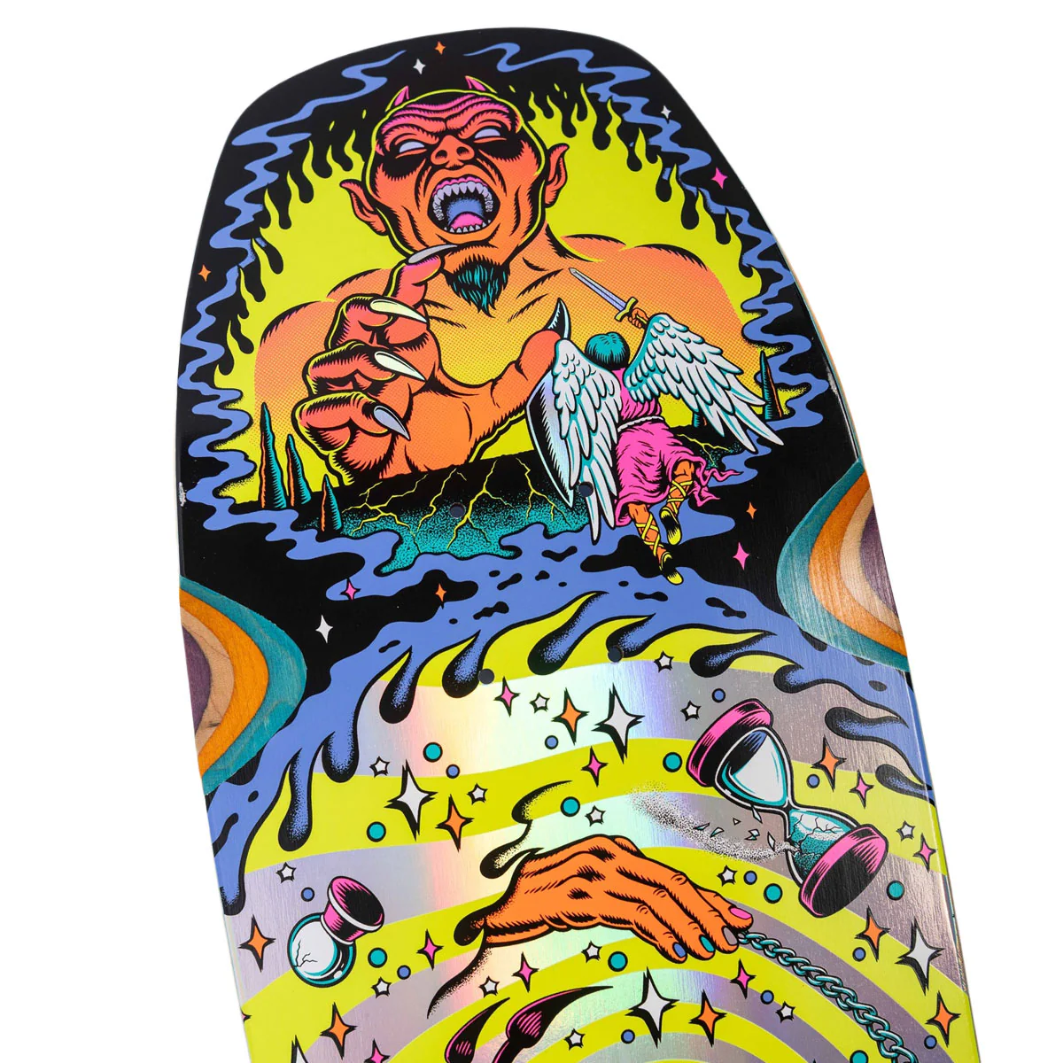 Santa Cruz Delfino Pinball Vision Pro Shaped Skateboard Complete - 9.14" - Image 3