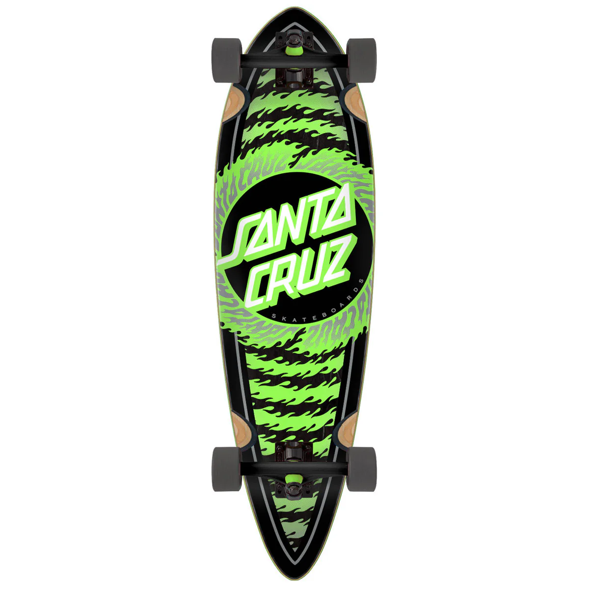 Santa Cruz Flame Ringed Dot 33" Pintail Pre-Built Longboard Complete