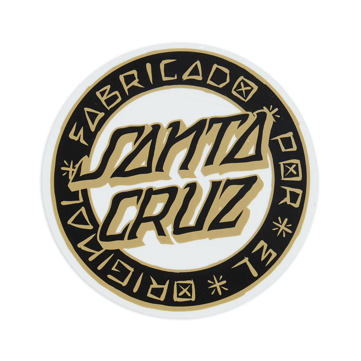 Santa Cruz Loco Dot Clear 4" Sticker - Black/Brown
