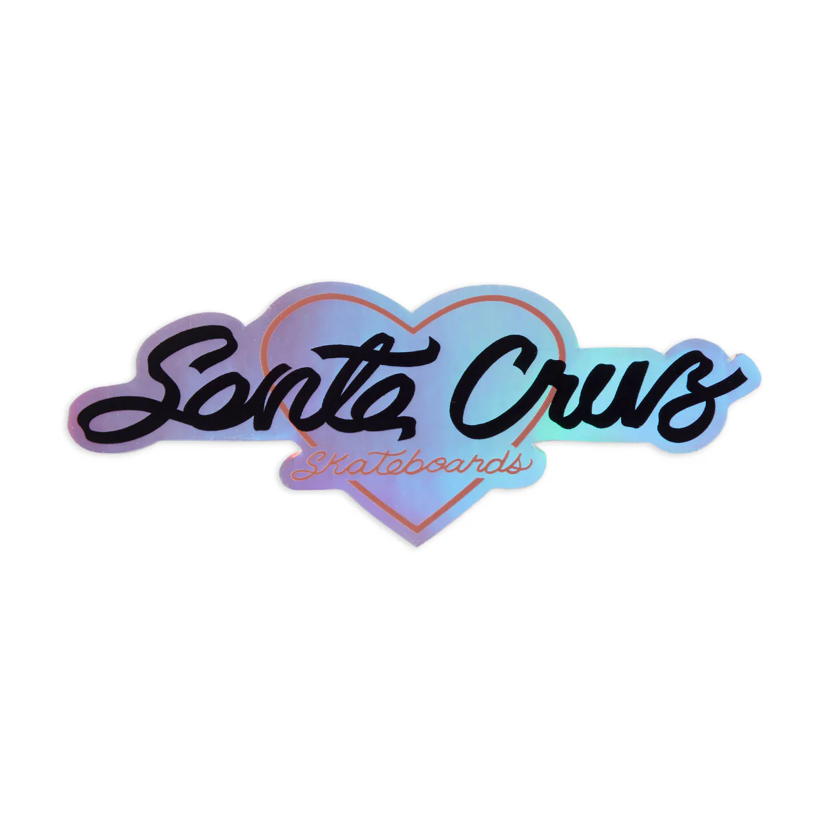 Santa Cruz Love Script Holographic 4.5" Sticker