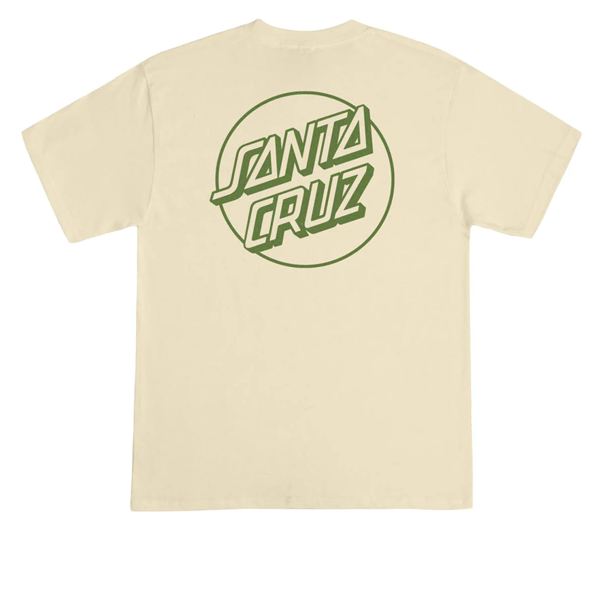 Santa Cruz Opus Dot T-Shirt - Cream/Green - Image 2