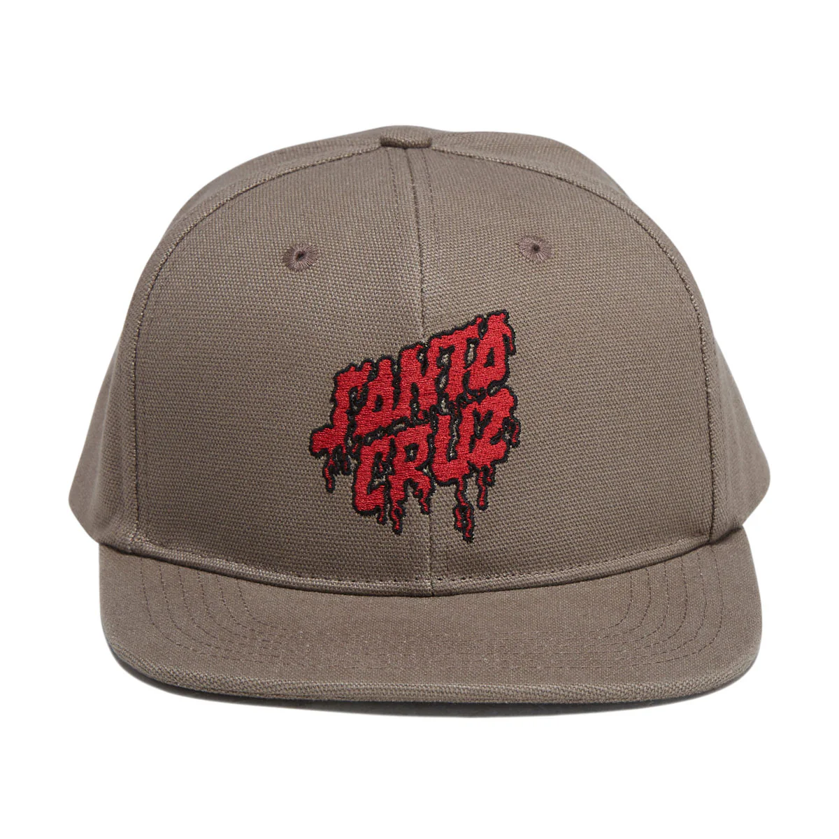 Santa Cruz Plasma Stacked Strip Snapback Hat - Khaki - Image 5