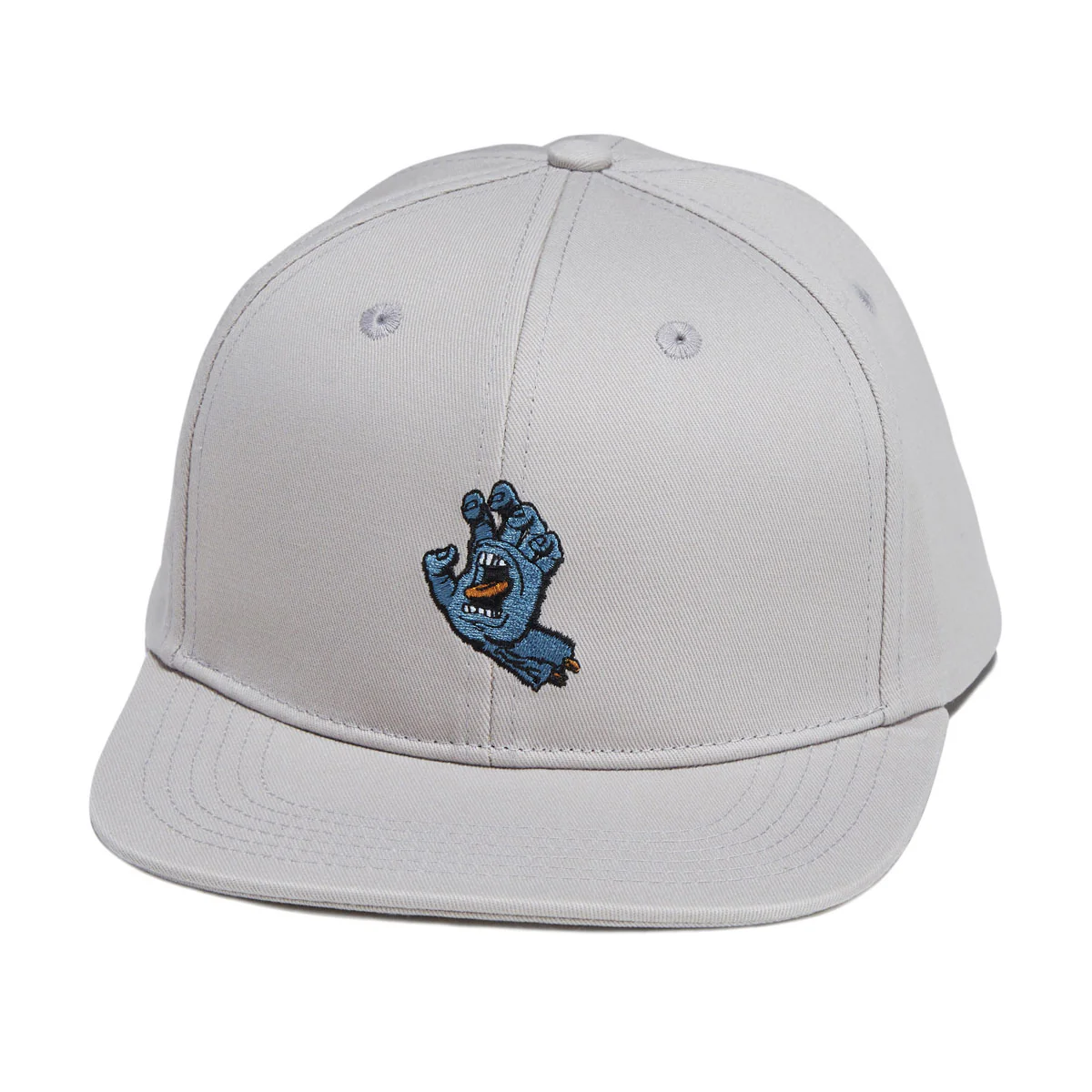 Santa Cruz Screaming Hand Snapback Hat - Light Grey