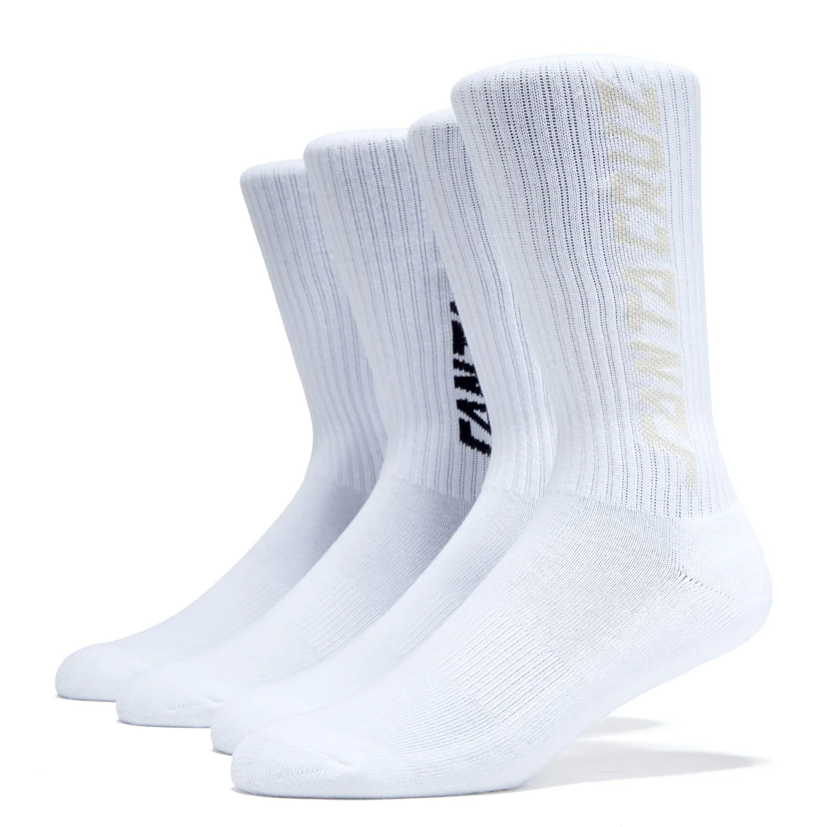 Santa Cruz Solid Strip 2 Pack Of Socks - White Multi