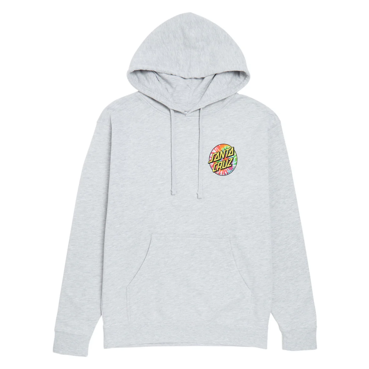 Santa Cruz Tie Dye Dot Chest Hoodie - Grey Heather