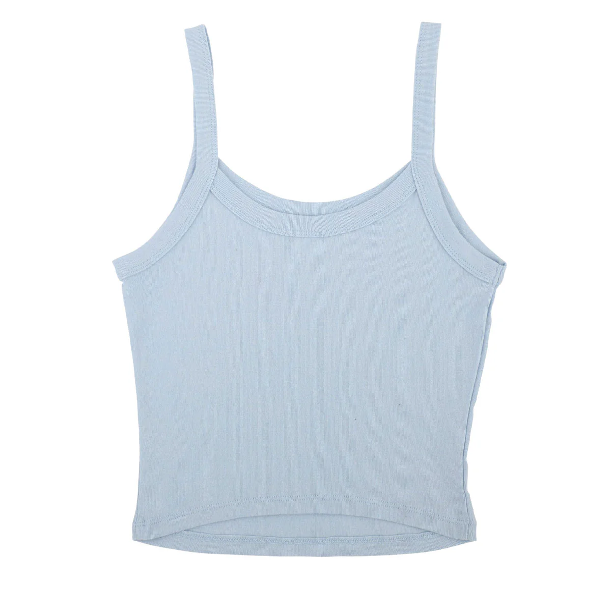 Santa Cruz Womens Opus Dot Stripes Front Crop Tank Top - Solid Baby Blue Blend - Image 2