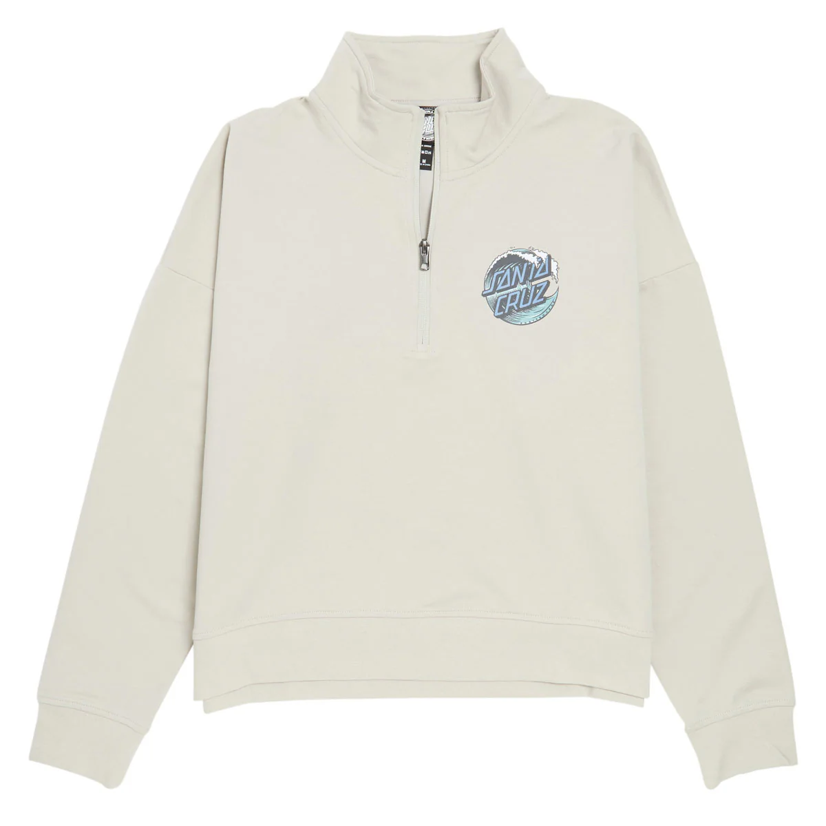 Santa Cruz Womens Wave Dot 1/2 Zip Jacket - Smoke