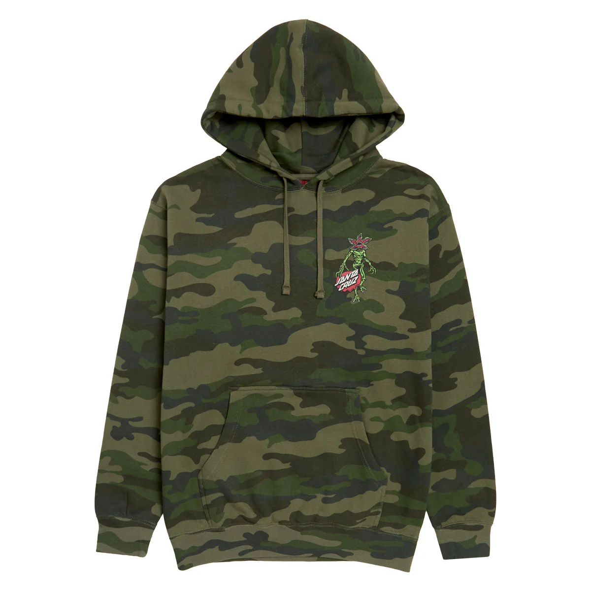 Santa Cruz x Stranger Things Demogorgon Dot Hoodie - Forest Camo