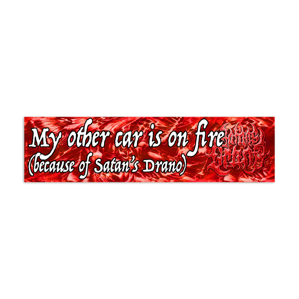 Satan's Drano Bumper Sticker - Red