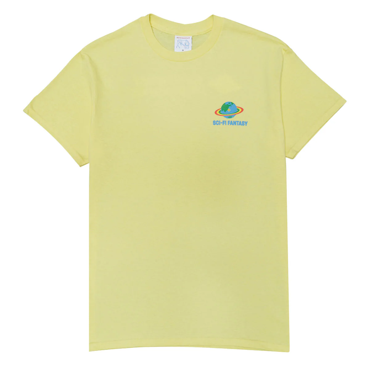 Sci-Fi Fantasy Zen Meditation T-Shirt - Soft Yellow - Image 2