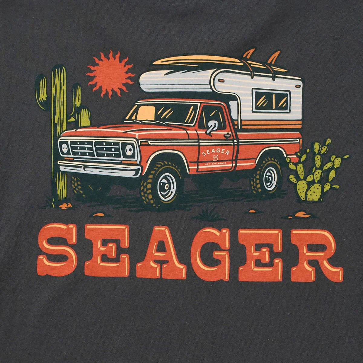 Seager Baja T-Shirt - Vintage Black - Image 3