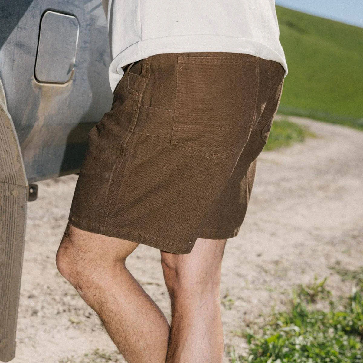 Seager Bison Canvas Shorts - Tobacco - Image 5
