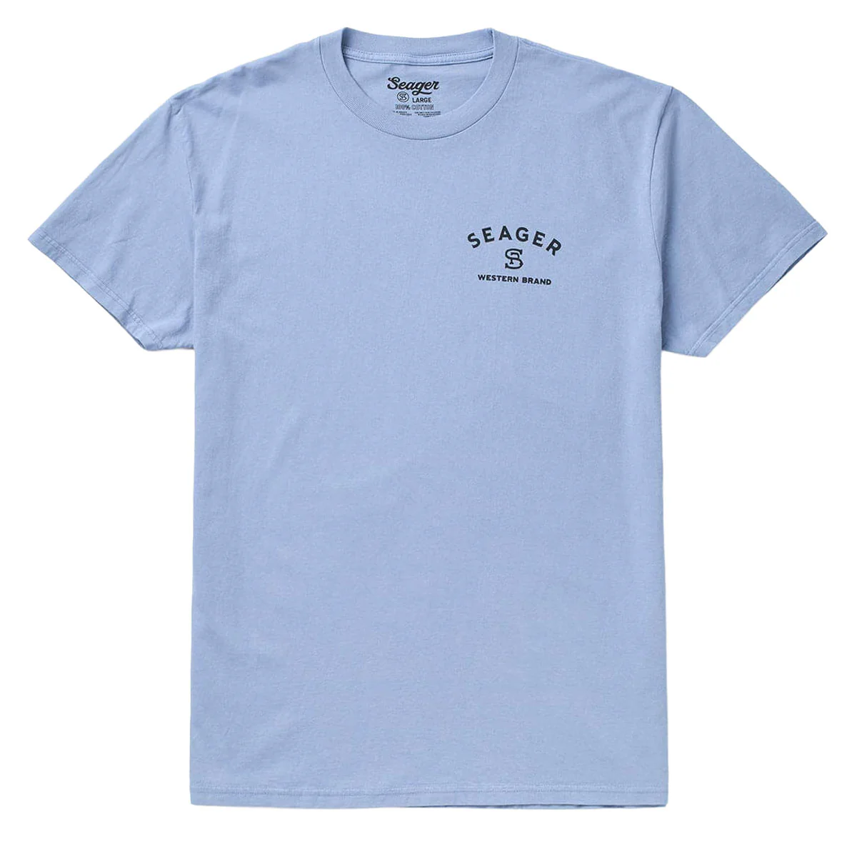 Seager Branded T-Shirt - Faded Denim