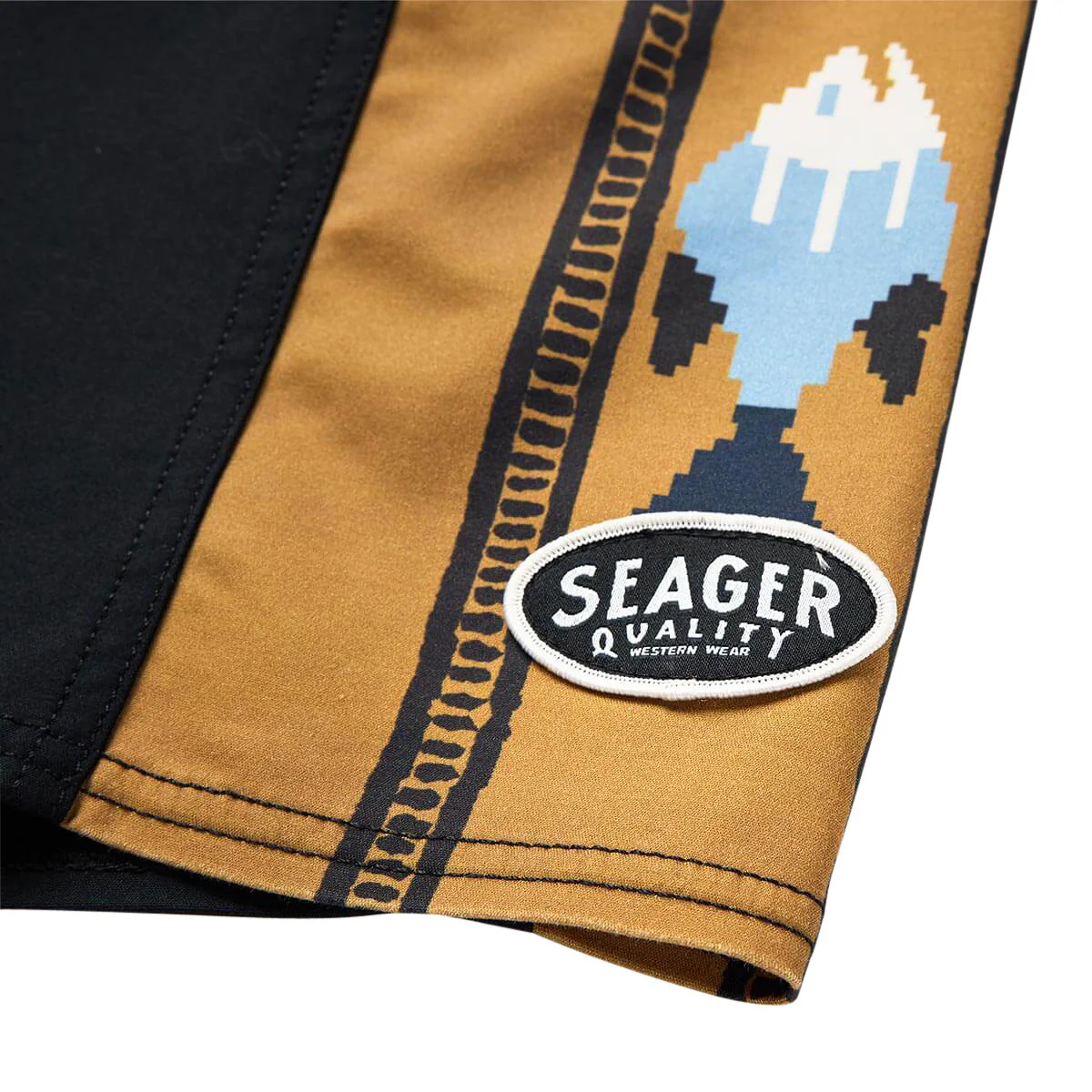 Seager Capo Panel Boardshorts - Upstream Black - Image 4