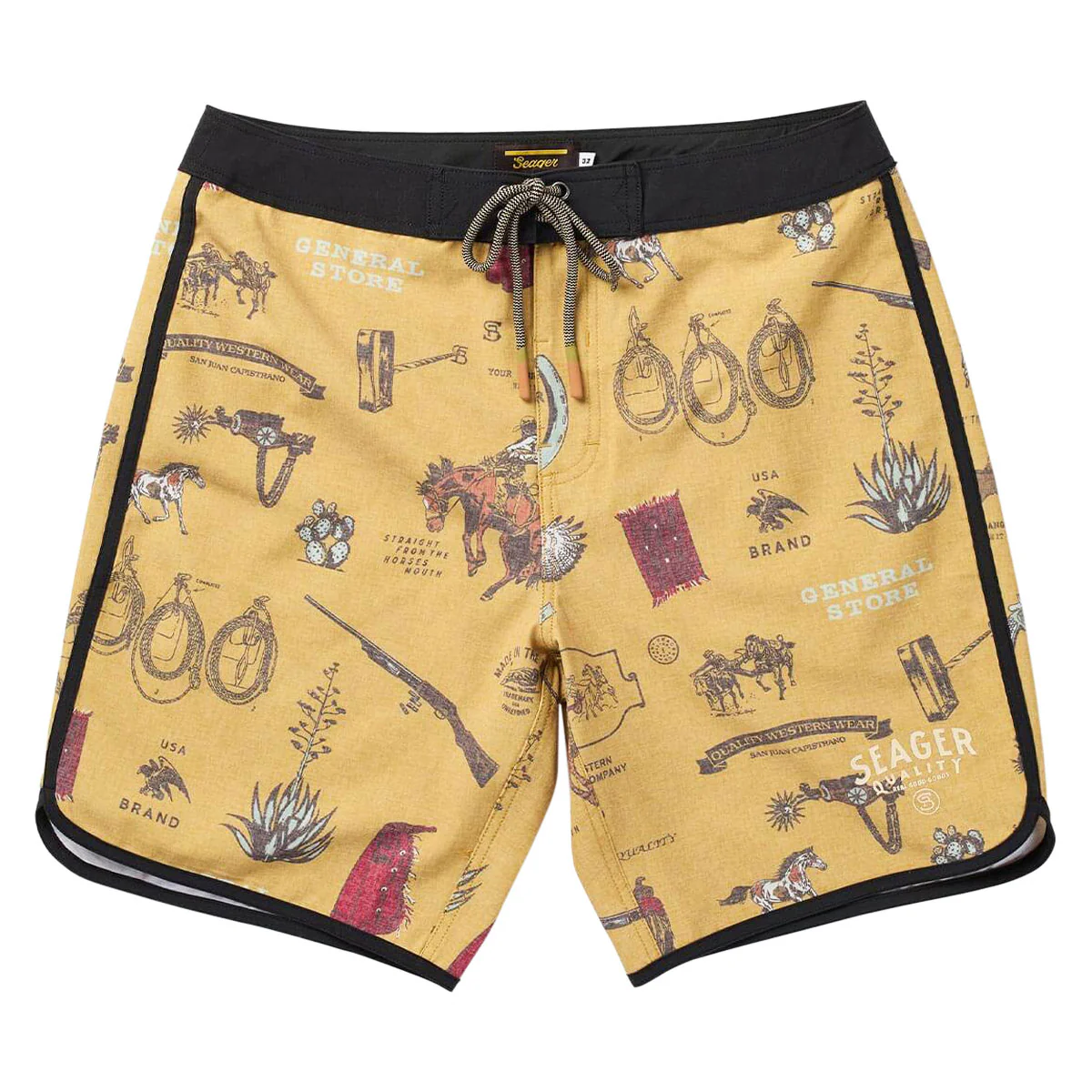 Seager Micro Dose Scallop Boardshorts - Bronze