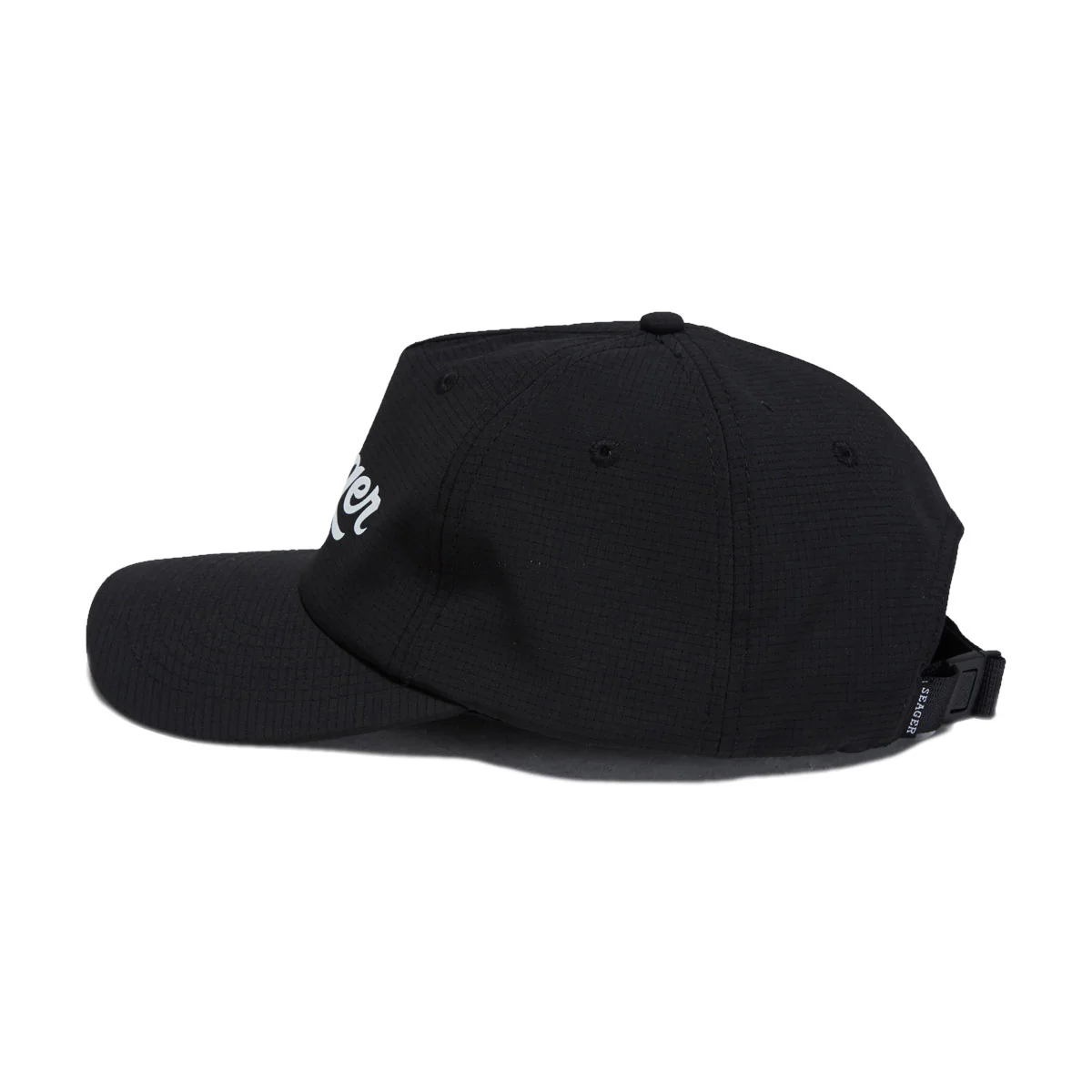 Seager Uphill Tech Strapback Hat - Black - Image 3