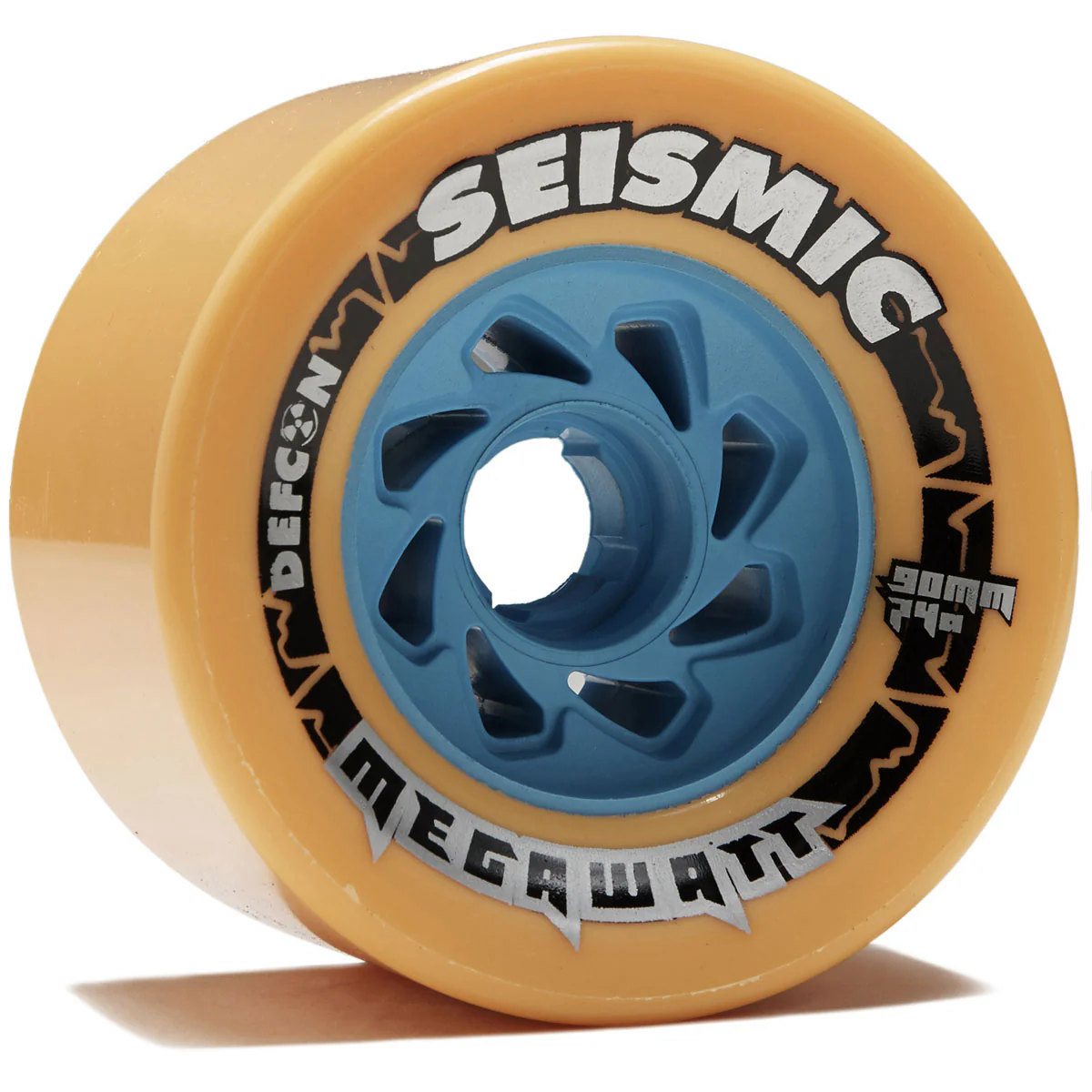 Seismic Megawatt 74a Longboard Wheels - Mango - 90mm